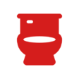 Red Plumbing Toilet Icon
